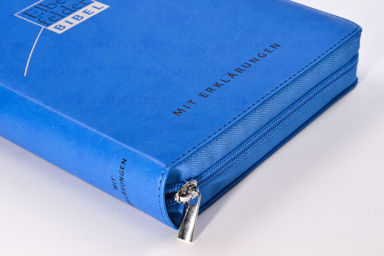Elberfelder Bibel 2006 mit Erklärungen - Kunstleder blau, mit Reißverschluss
