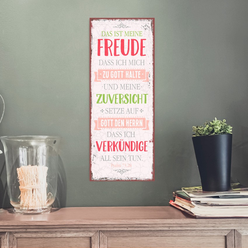 84028-2 Metallschild "Das ist meine Freude"