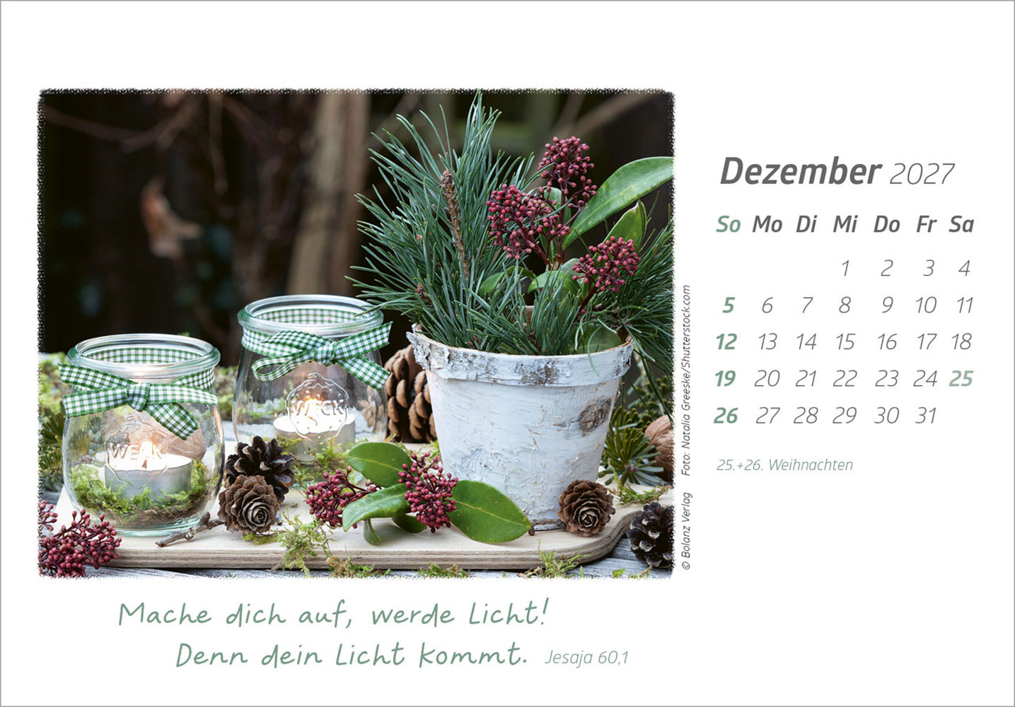 Die Güte Gottes preisen 2027 - Aufstellkalender