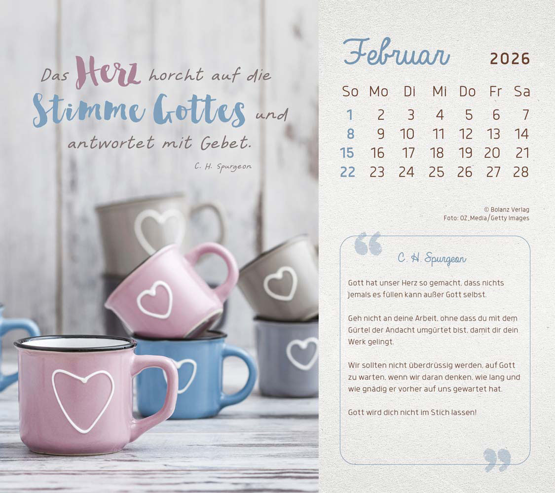 Mit Seiner Kraft 2026 - Postkartenkalender