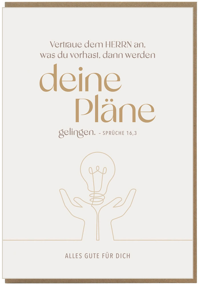 Faltkarte "Deine Pläne"
