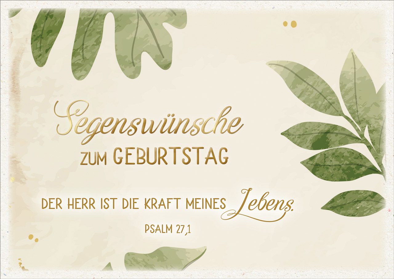 Postkarte "Segenswünsche zum Geburtstag"