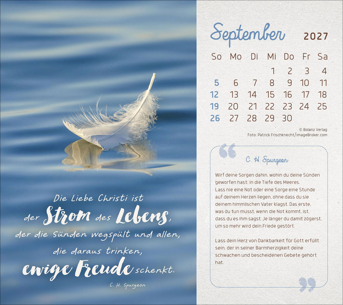 Mit Seiner Kraft 2027 - Postkartenkalender