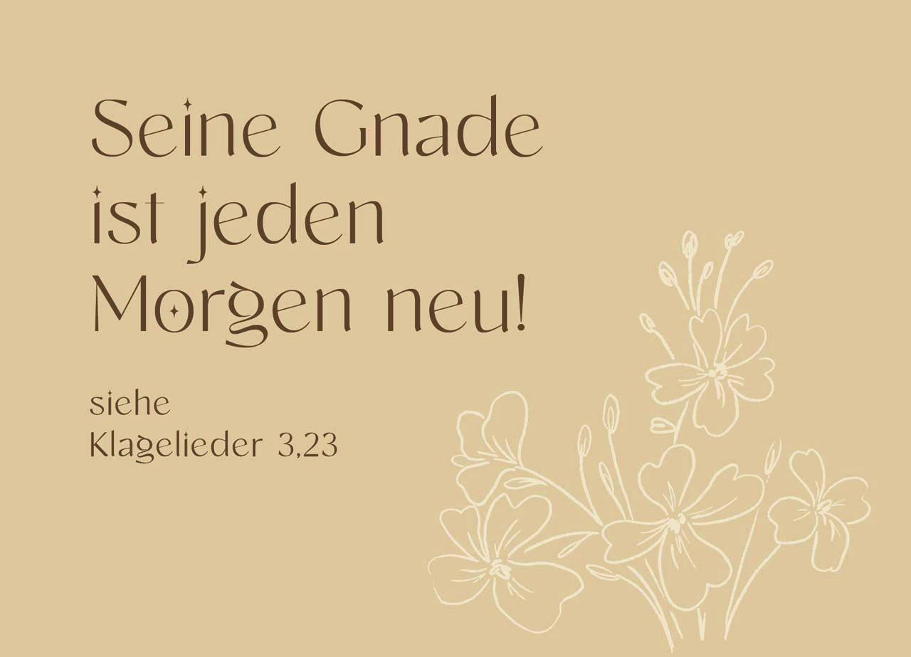 Postkarte "Seine Gnade"