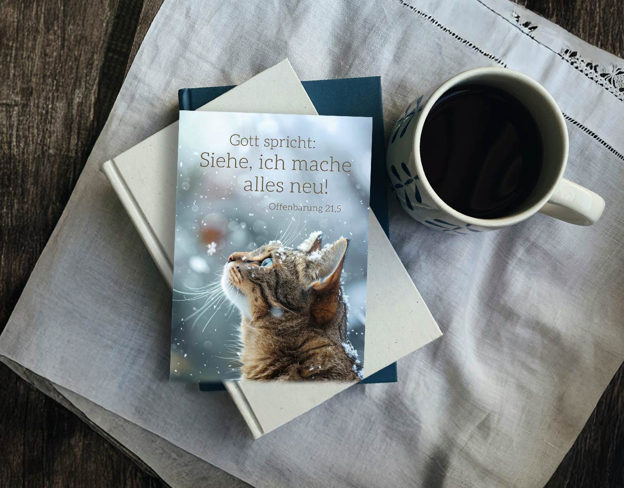 Postkarte "Jahreslosung 2026" (Katze)