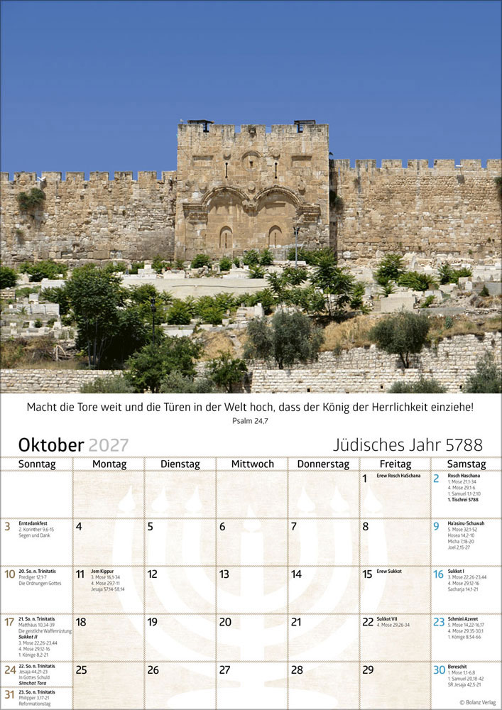 Israel 2027 - Posterkalender