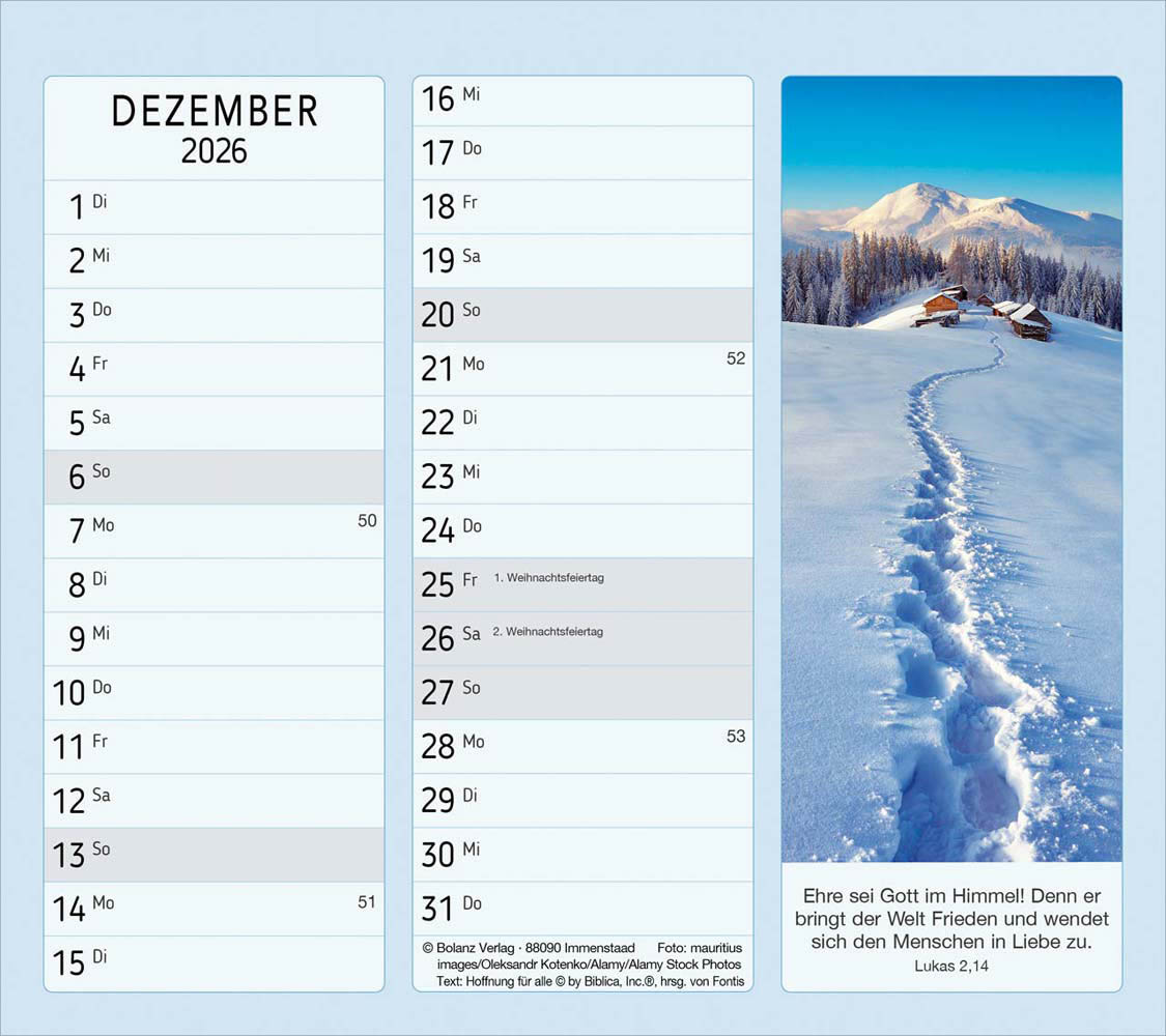 Vormerk-Kalender 2026 Vormerk-Kalender 2026