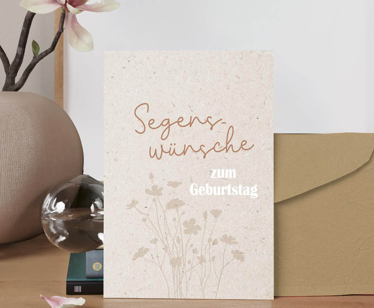 Faltkarte "Segenswünsche zum Geburtstag"