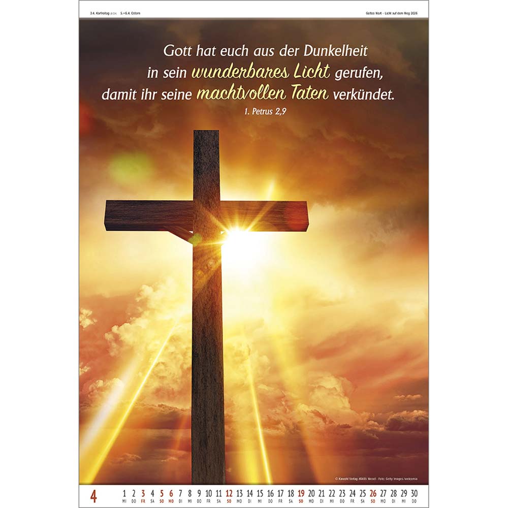 Gottes Wort - Licht auf dem Weg 2026 - Wandkalender