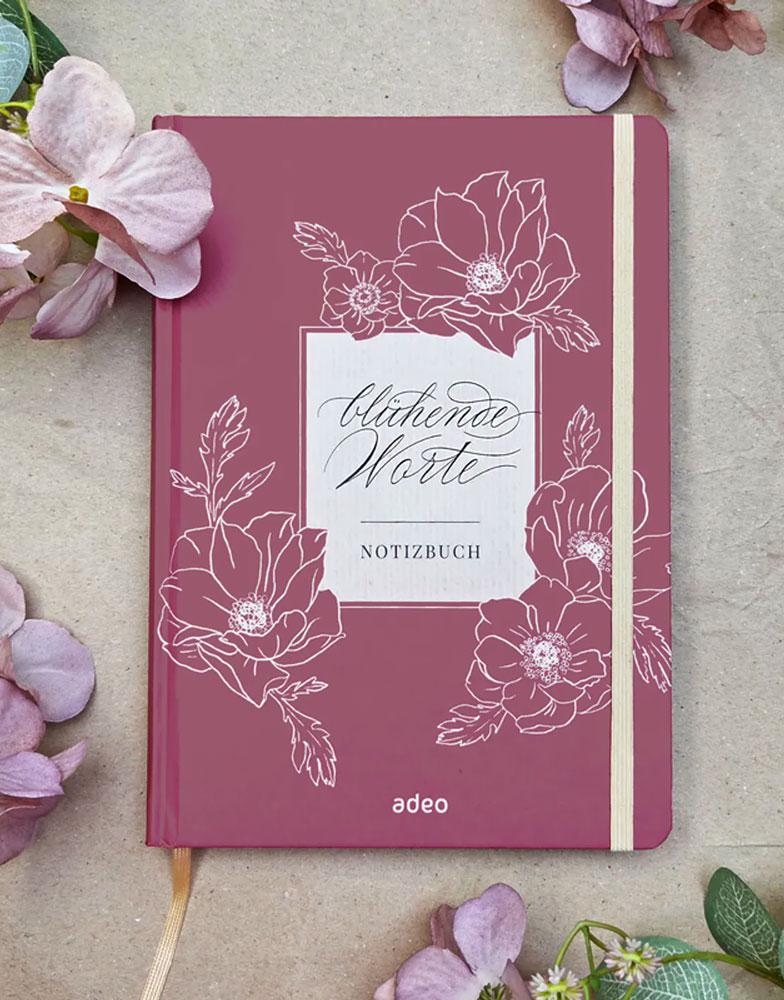 Blühende Worte - Notizbuch