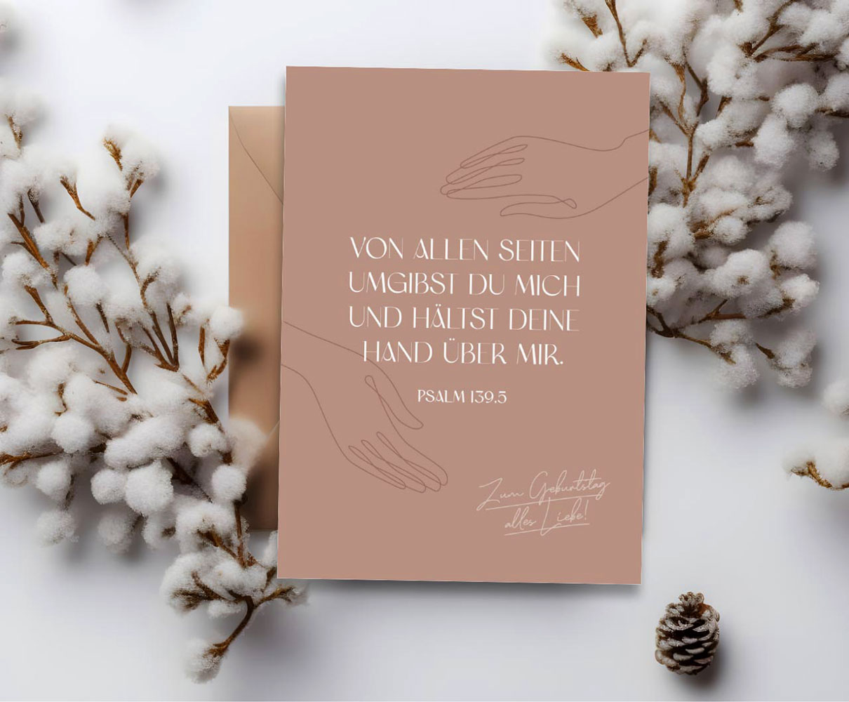 Faltkarte Von allen Seiten umgibst du mich