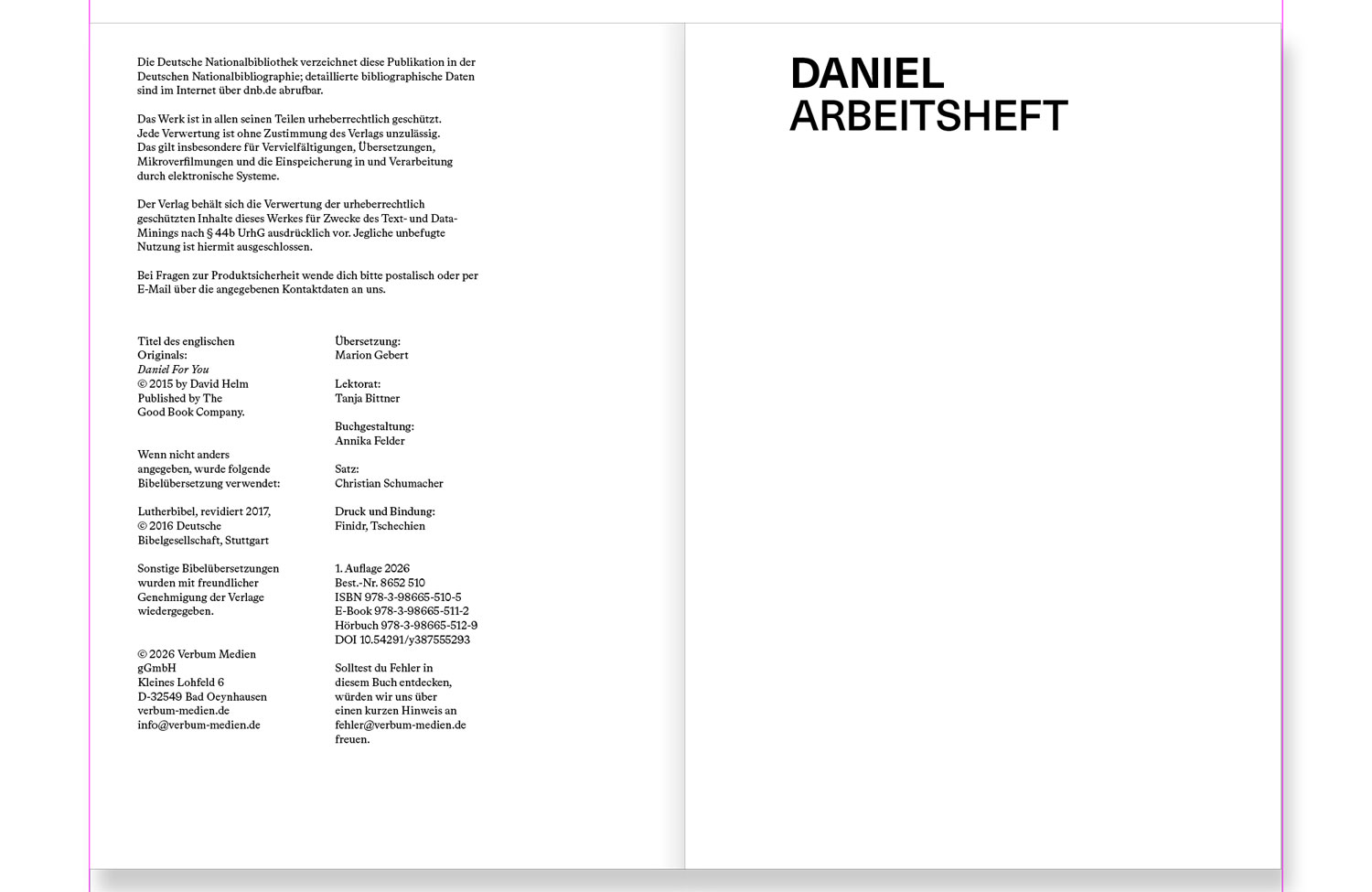 Daniel - Arbeitsheft