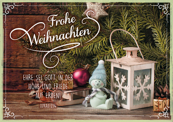 Postkarte "Unterm Weihnachtsbaum"