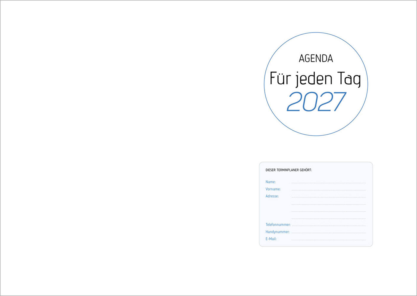 Agenda für jeden Tag 2027