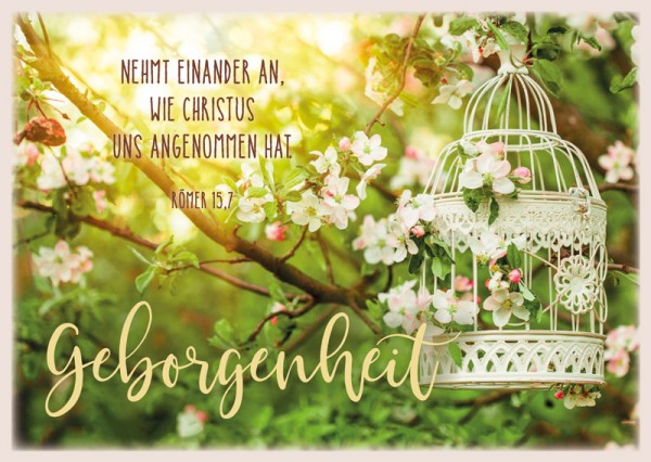 Postkarte "Geborgenheit/Vogelkäfig"