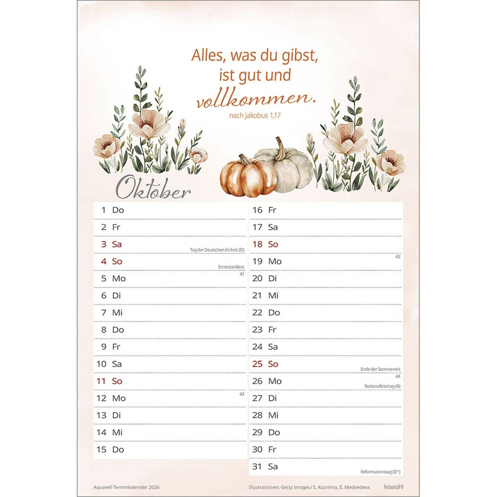 Wohlfühlen in deiner Nähe 2026 - Wandkalender