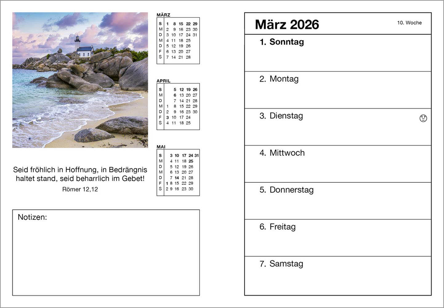 Farbfoto-Agenda 2026