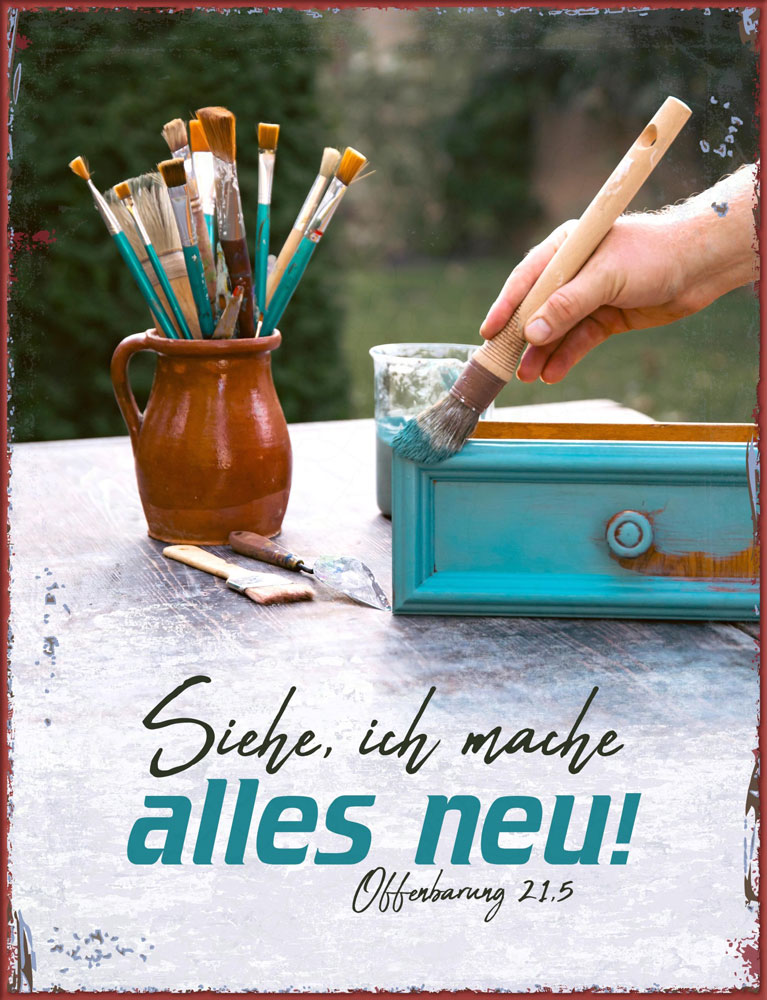 Metallschild "Jahreslosung 2026 - Upcycling"