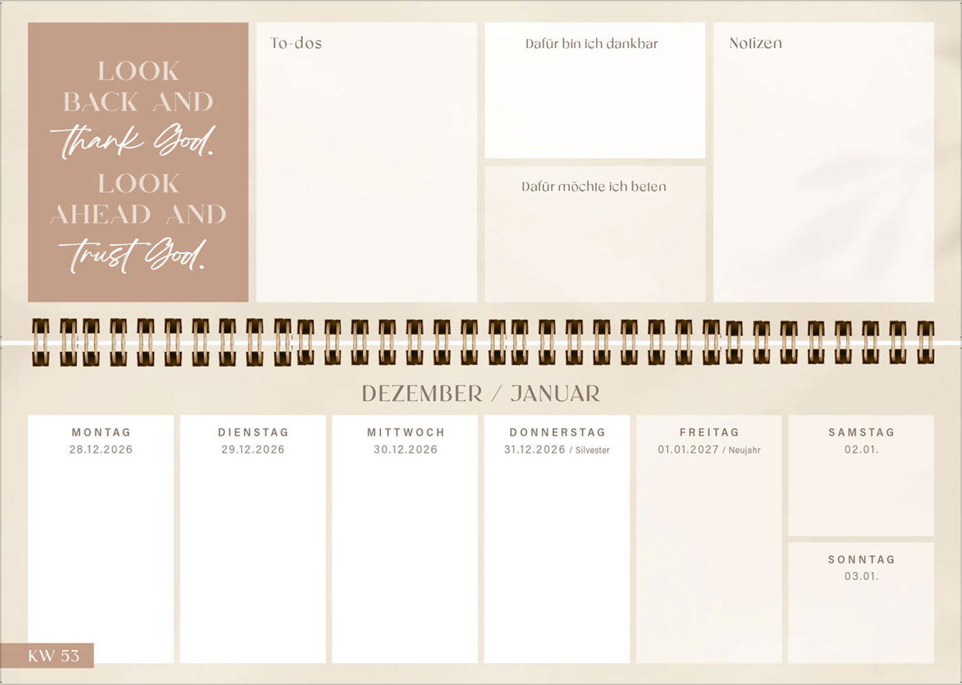 Täglich vertrauen 2027 - Wochenkalender