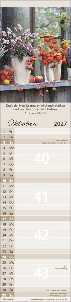 Von Mir zu Dir 2027 - Streifenterminer