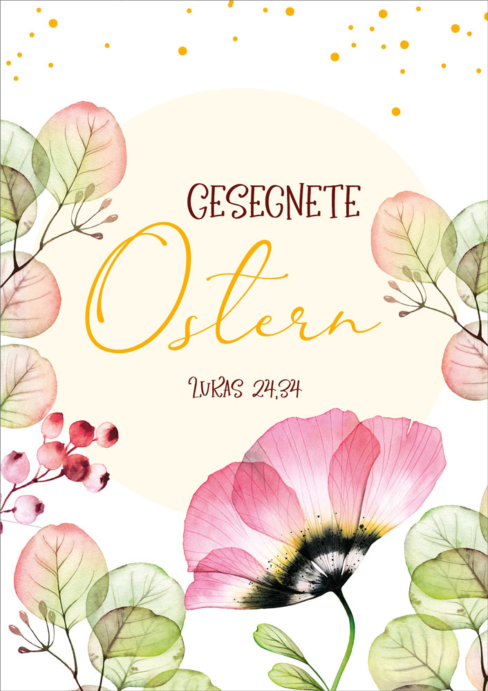 179731918_Ostern Postkarte "Gesegnete Ostern"