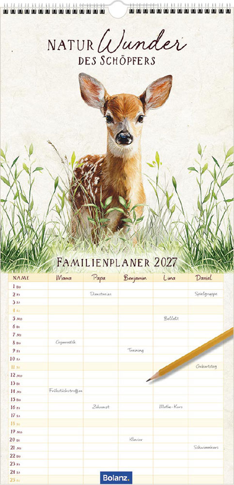 NaturWunder des Schöpfers 2027 - Familienplaner