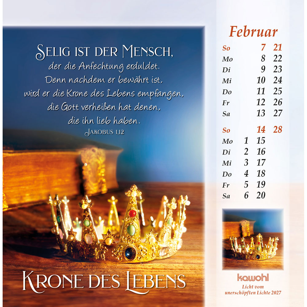 Licht vom unerschöpften Lichte 2027 - Postkartenkalender