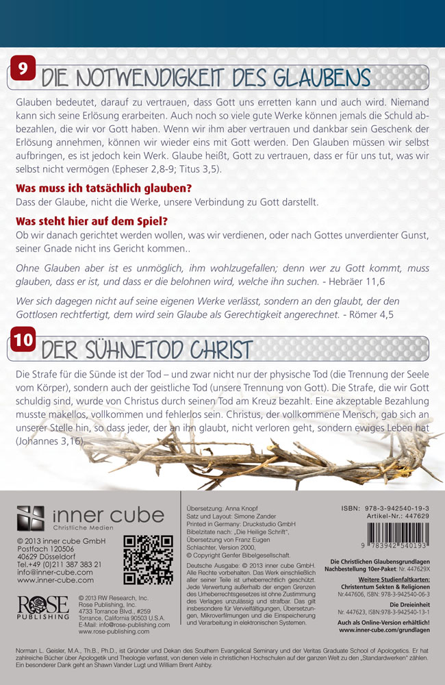 Die christlichen Glaubensgrundlagen - Leporello 19