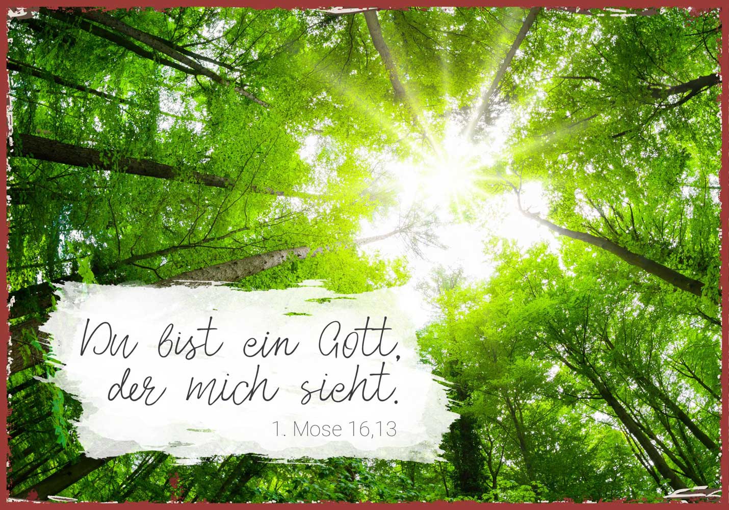 Metallschild "Ein Gott, der mich sieht"