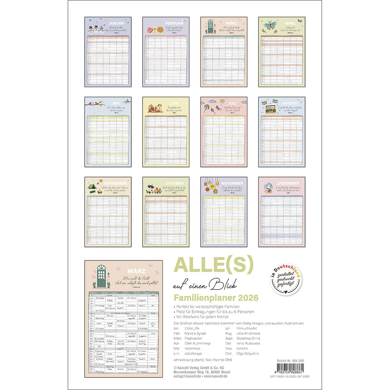 Familienplaner 2026 - Terminkalender Familienplaner 2026 - Terminkalender