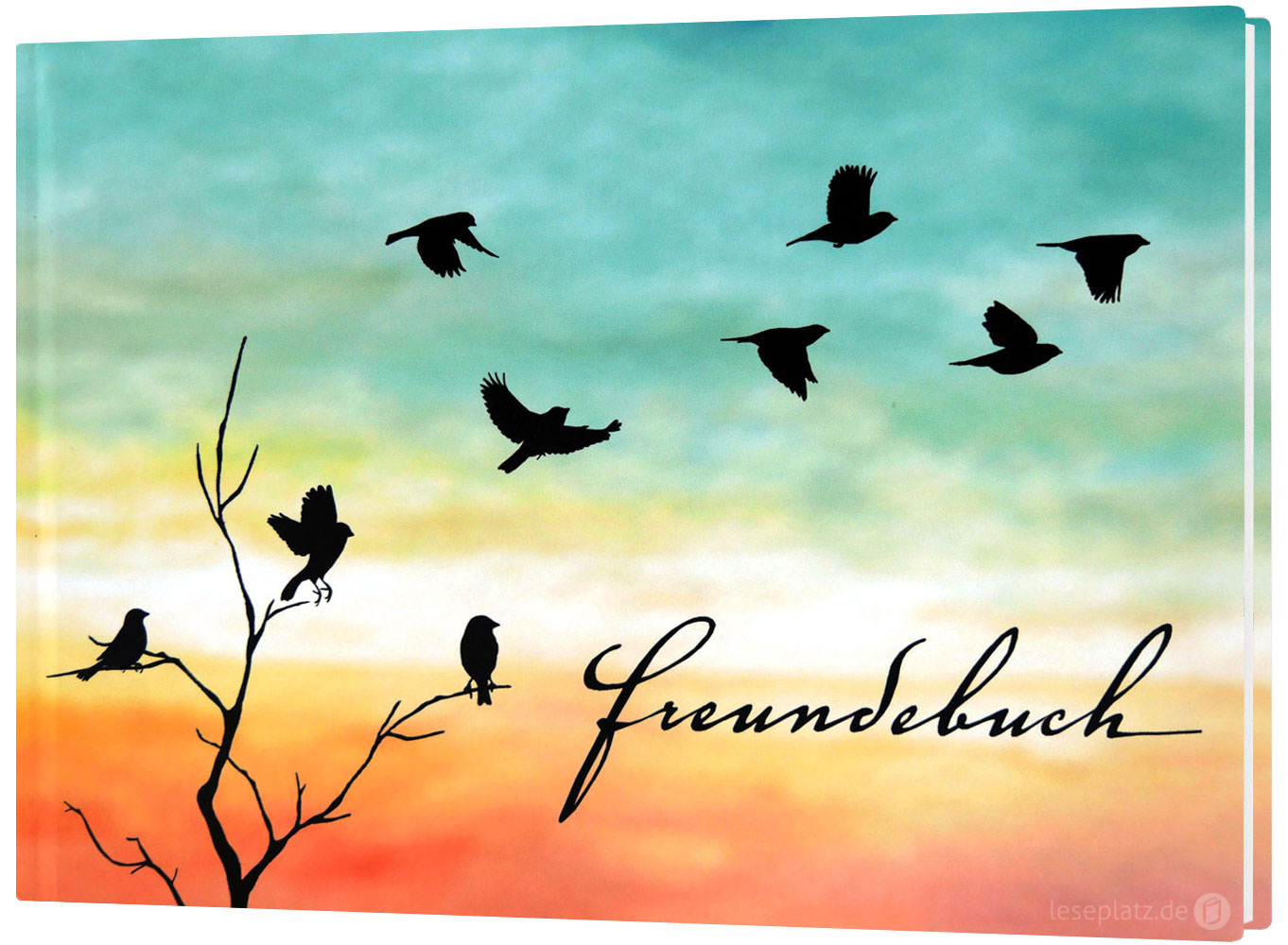 Freundebuch für Große "Vogelschwarm"