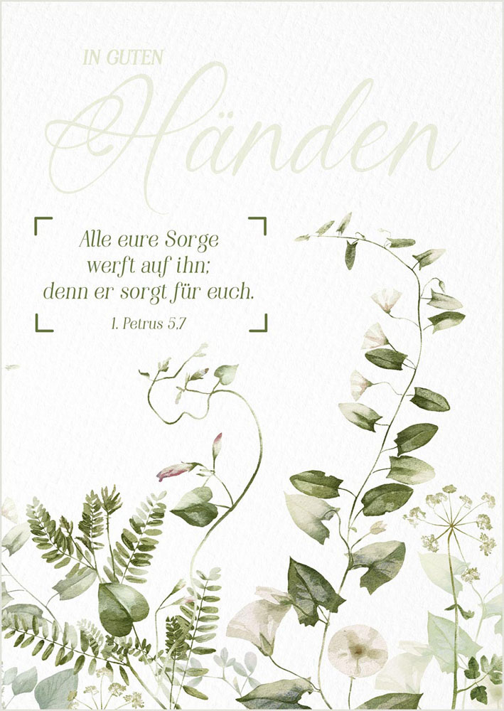 Postkarte "In guten Händen"