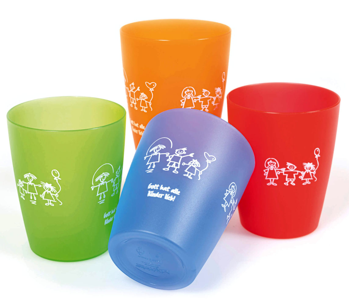 972008_Kinder-Trinkbecher-Farben Kinder-Trinkbecher "Gott hat alle Kinder lieb"