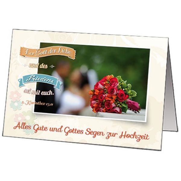 Faltkarte "Alles Gute und Gottes Segen zur Hochzeit"