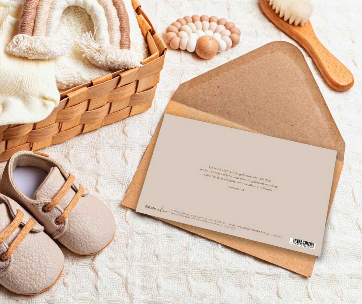 Faltkarte "Gottes Segen zur Geburt"