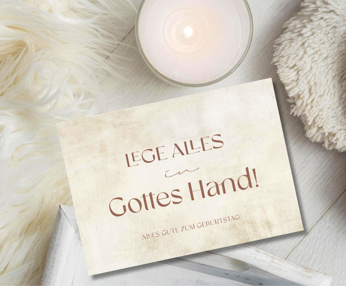 Postkarte "Lege alles in Gottes Hand"