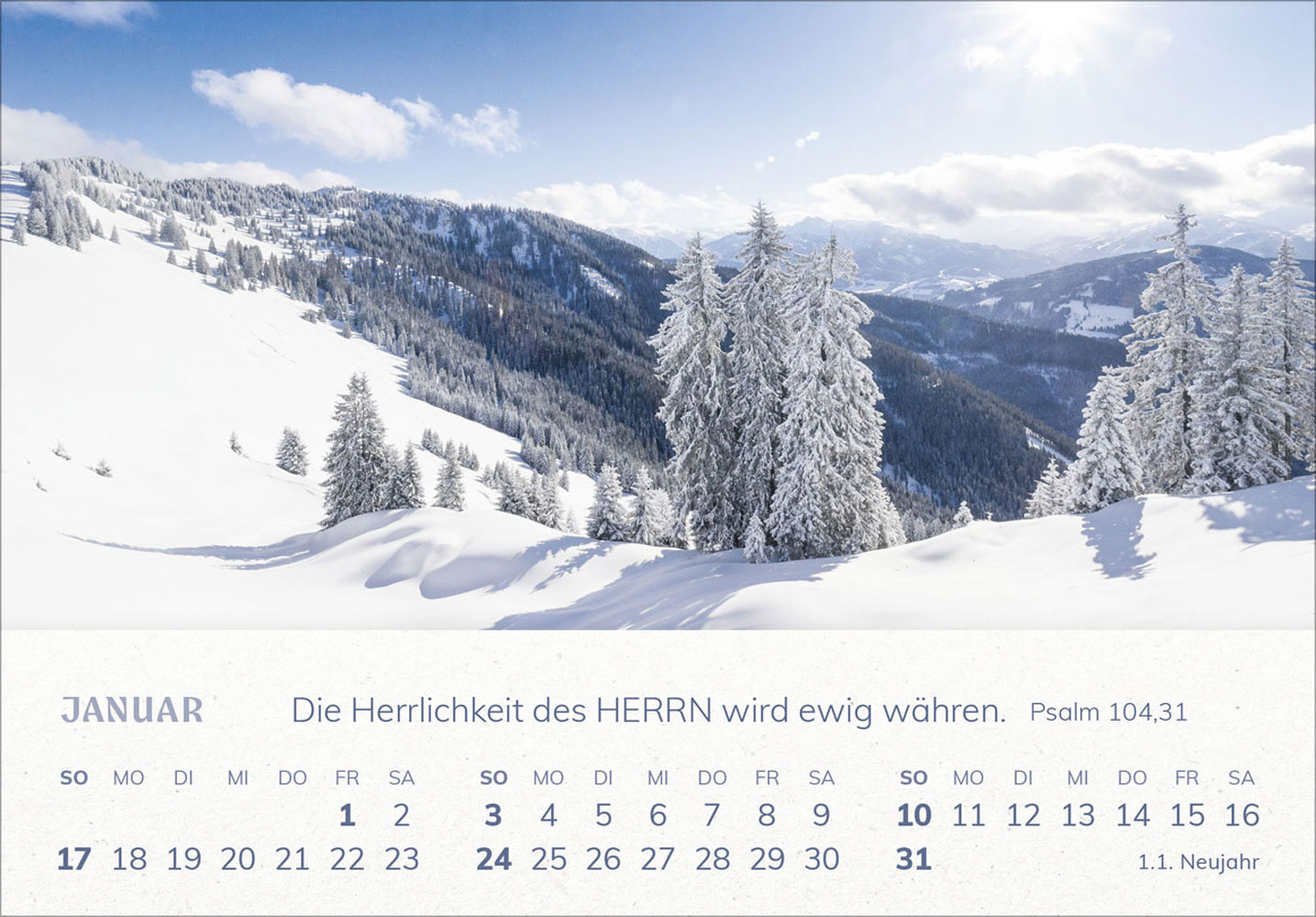 Mini Panorama Kalender 2027