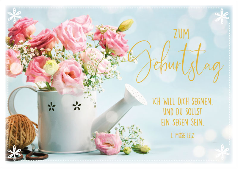 179731816 Postkarte "Strauß in Gießkanne"