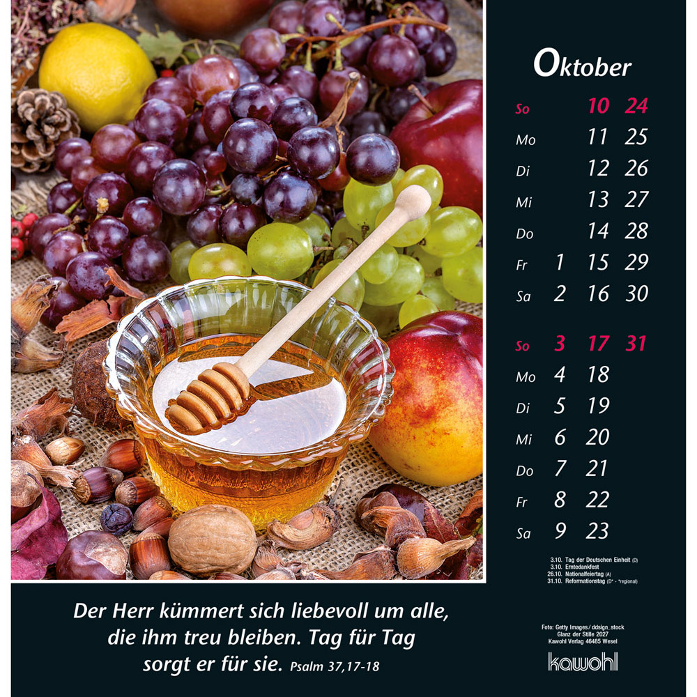 Glanz der Stille 2027 - Wandkalender