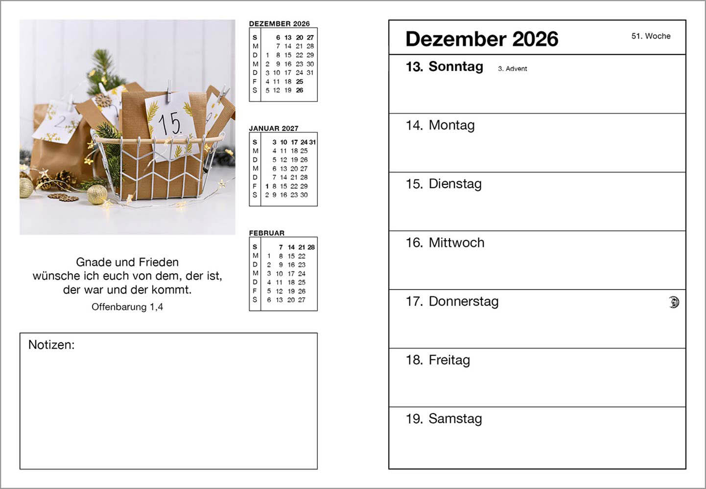 Farbfoto-Agenda 2026