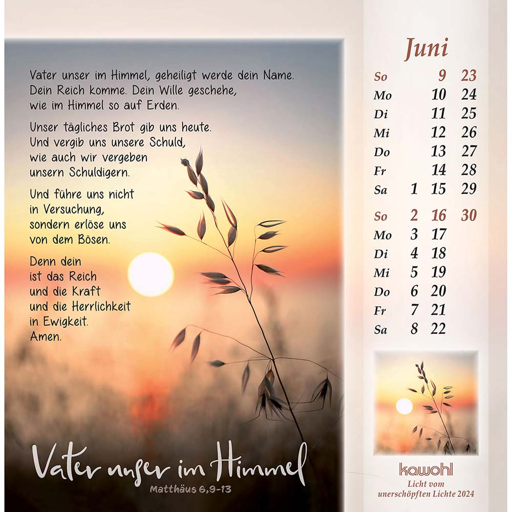 Licht vom unerschöpften Lichte 2024 - Postkartenkalender Licht vom unerschöpften Lichte 2024 - Postkartenkalender