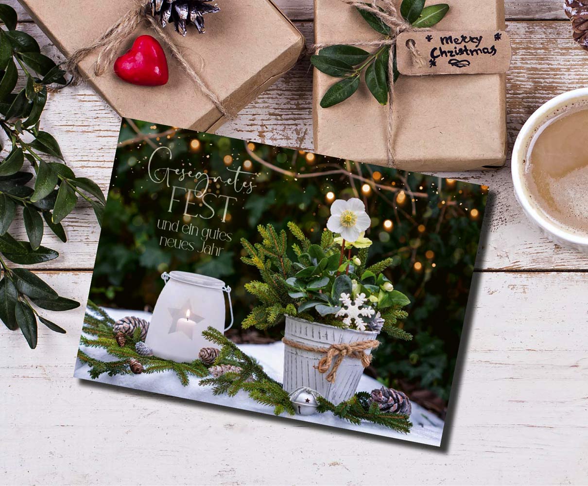 Postkarte "Gesegnetes Fest" (Kerze)