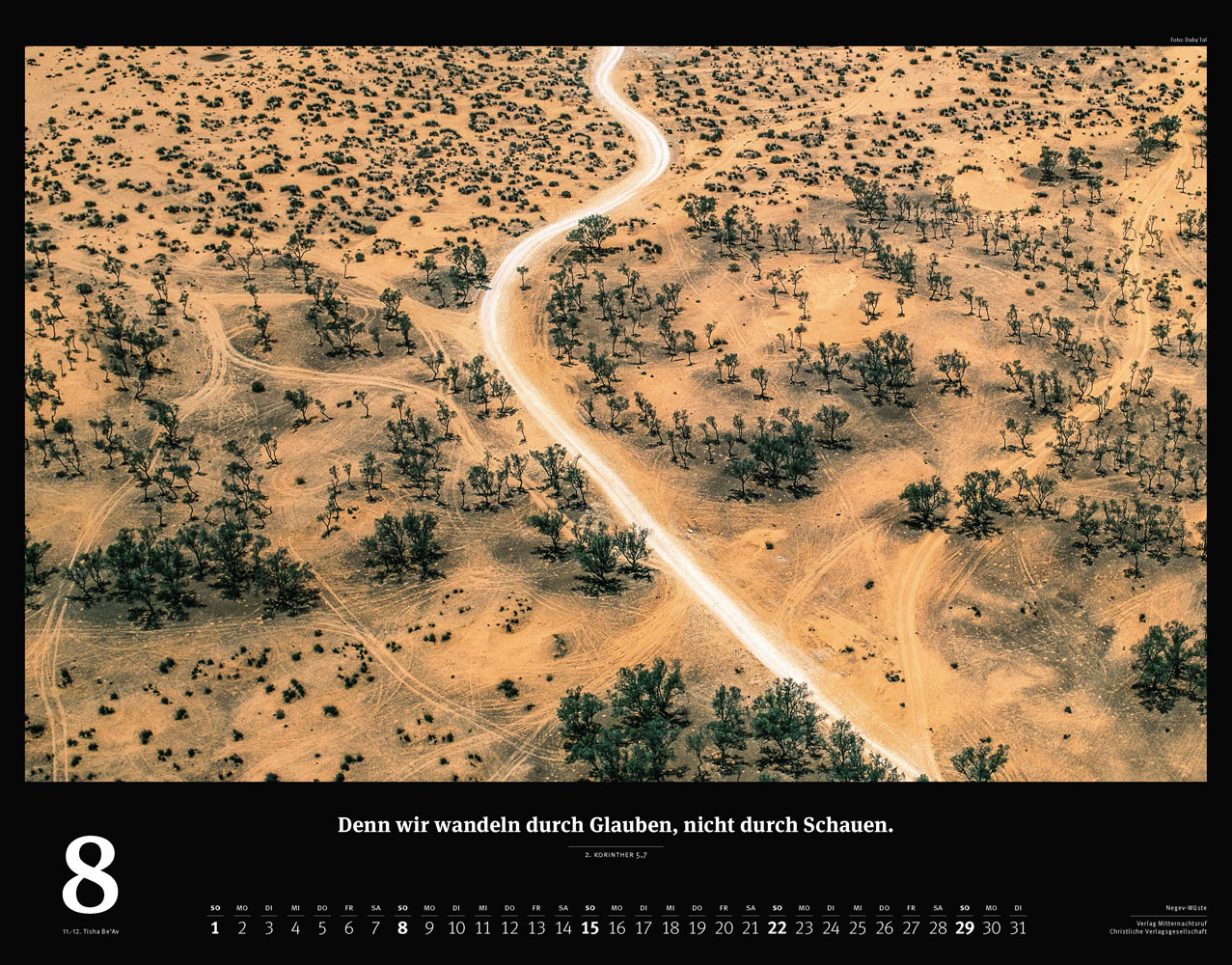 Israel 2027 - Wandkalender (Schwarz)