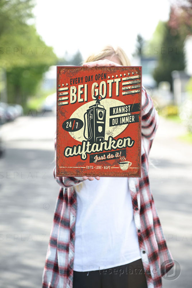 800900_04 Metallschild "Auftanken"