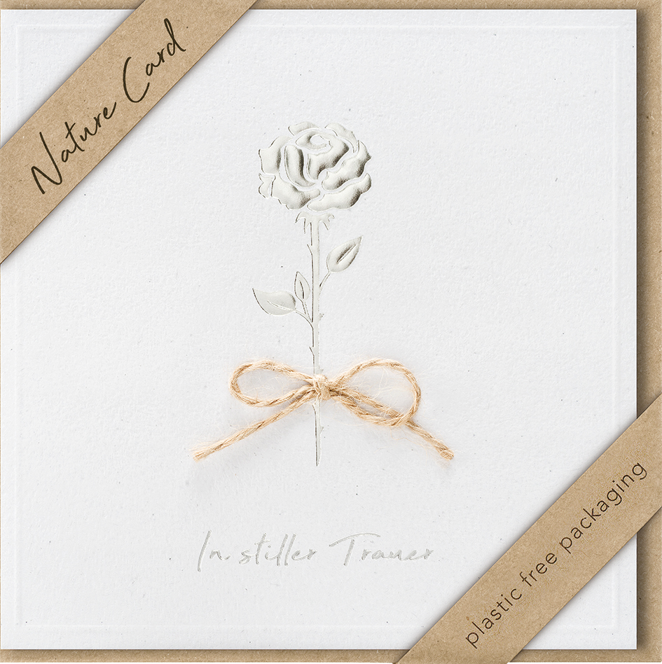 179716845 Faltkarte "Rose mit Bastschleife"