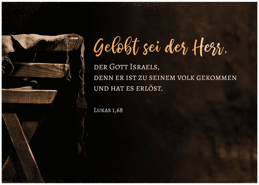 Postkarte "Gelobt sei der Herr"