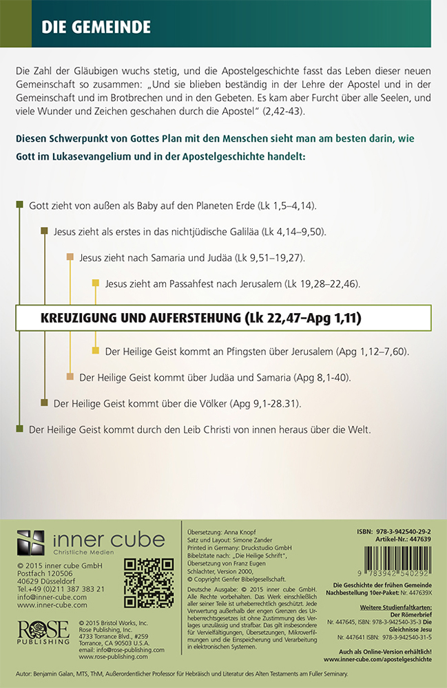 Die Geschichte der frühen Gemeinde - Leporello 29