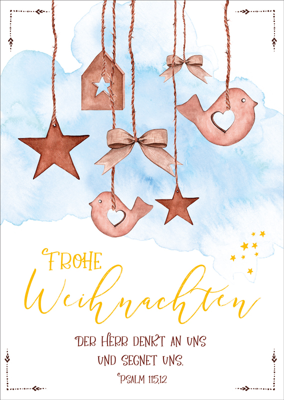 179731898 Postkarte "Weihnachtsmobile"