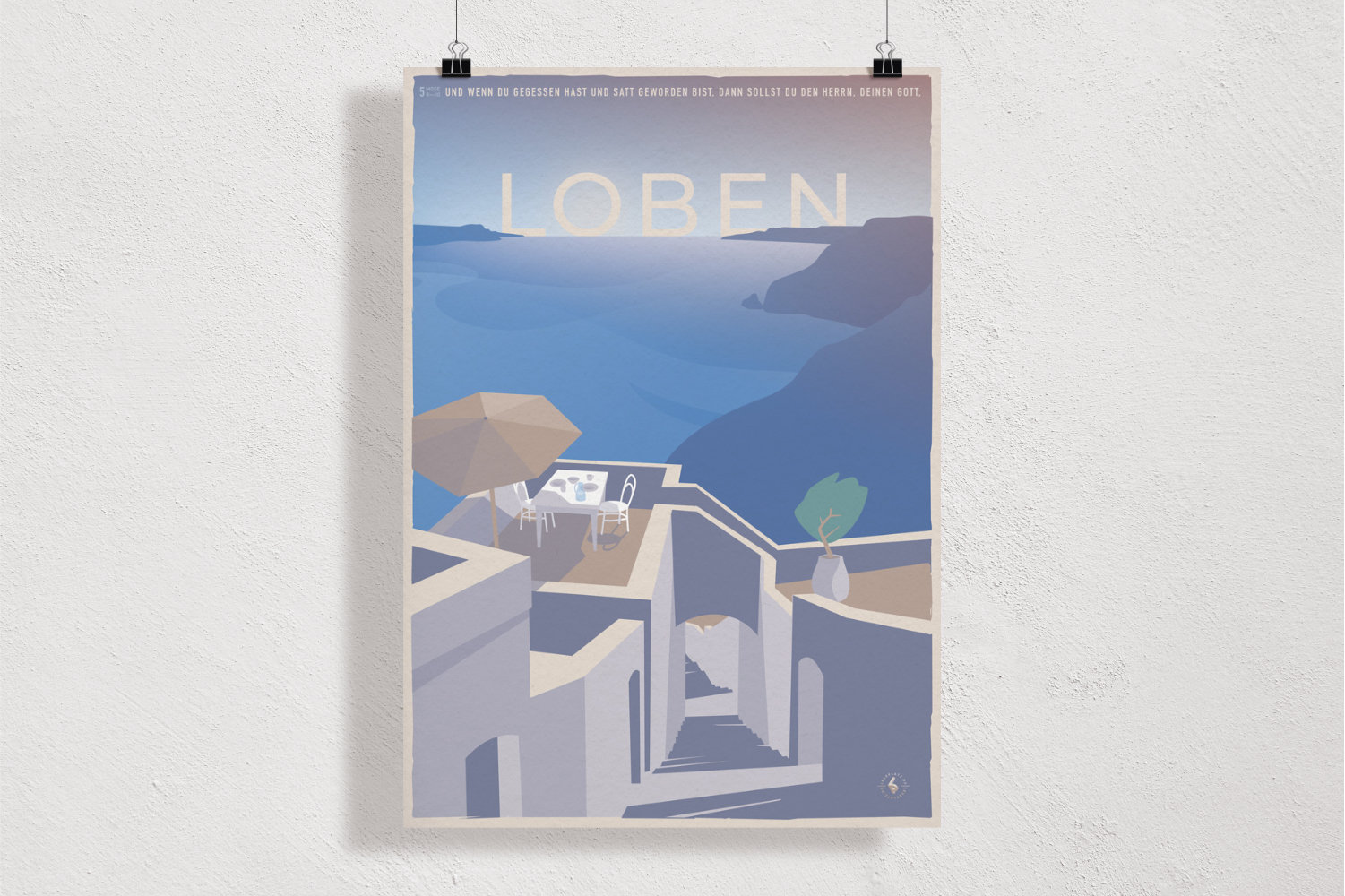 Poster "Loben" Santorini