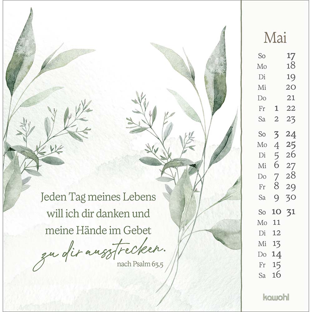 Vor dich bring ich, was mich bewegt 2026 - Postkartenkalender